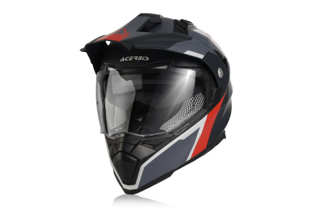 Шлем (мотард) Acerbis FLIP FS-606 Grey/Red